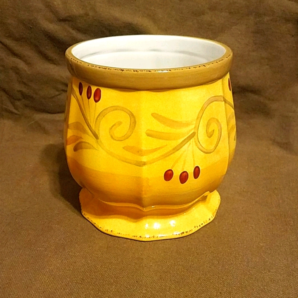 Yellow Ceramic Decorative Pot Planter Vase